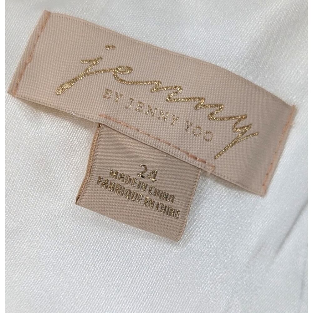 Jenny Yoo Tabitha Wedding Dress Ivory One Shoulder Bow Bridal Gown Size 24 NWT - Picture 5 of 6